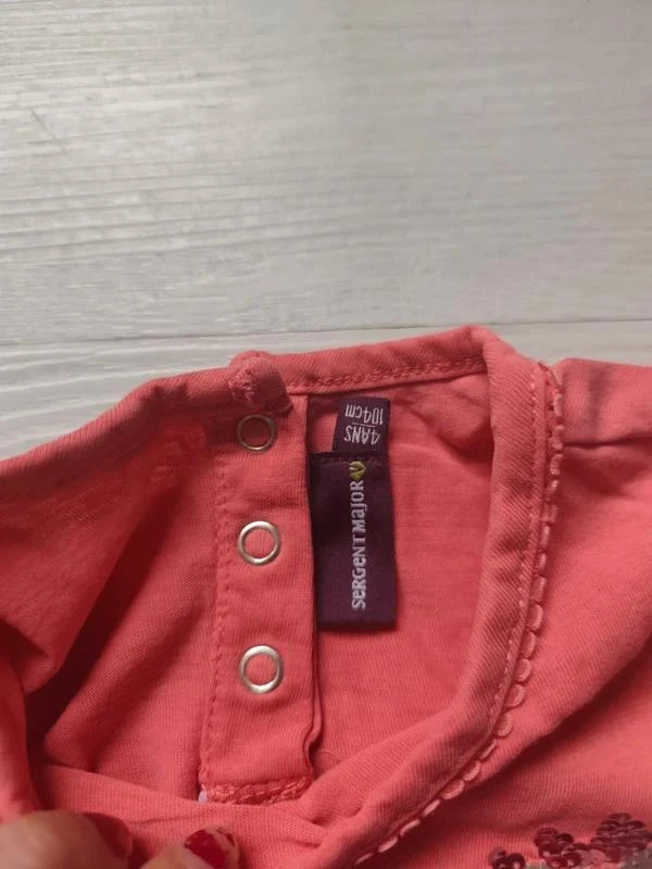 Long-sleeved pink T-shirt 🦄 Size 4 years 🦄 Sergeant Major – photo 4